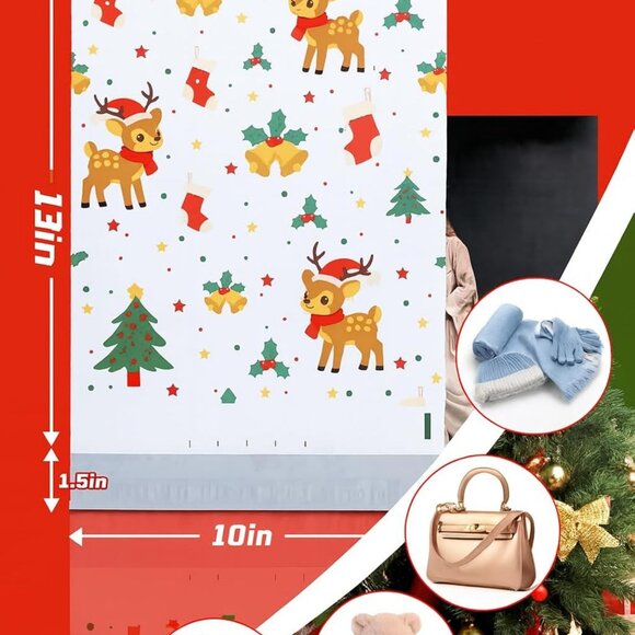 BUY NOW - 20 Piece Holiday Premium Poly Mailers - 10" x 13" - Picture 2 of 5